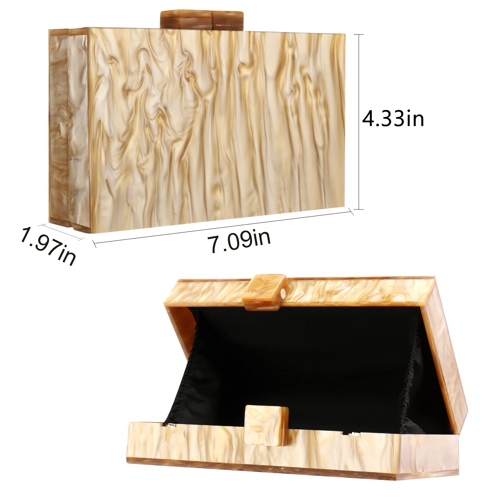 Elegant Marble Acrylic Clutch Purse for Women - Stylish Evening Crossbody Handbag for Banquet, Party & Special Occasions