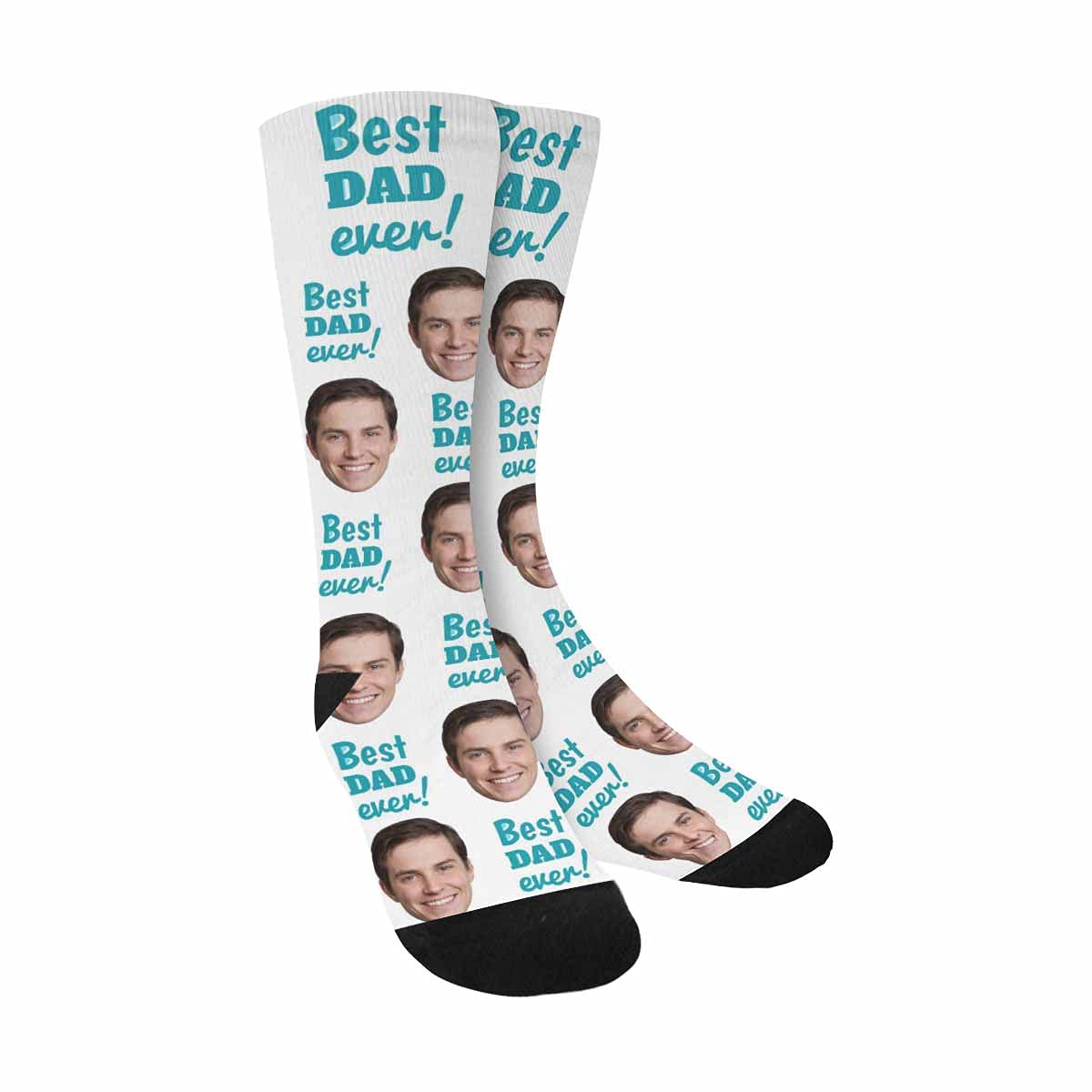 Custom Face Socks for Men - Personalized Father's Day Gift - Best Dad Ever Socks - Funny Novelty Socks for Gifts, Birthdays & Special Occasions