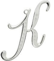 Swarovski Crystal Silver-Plated Letter K Ornament - Perfect for Gifts & Home Decor