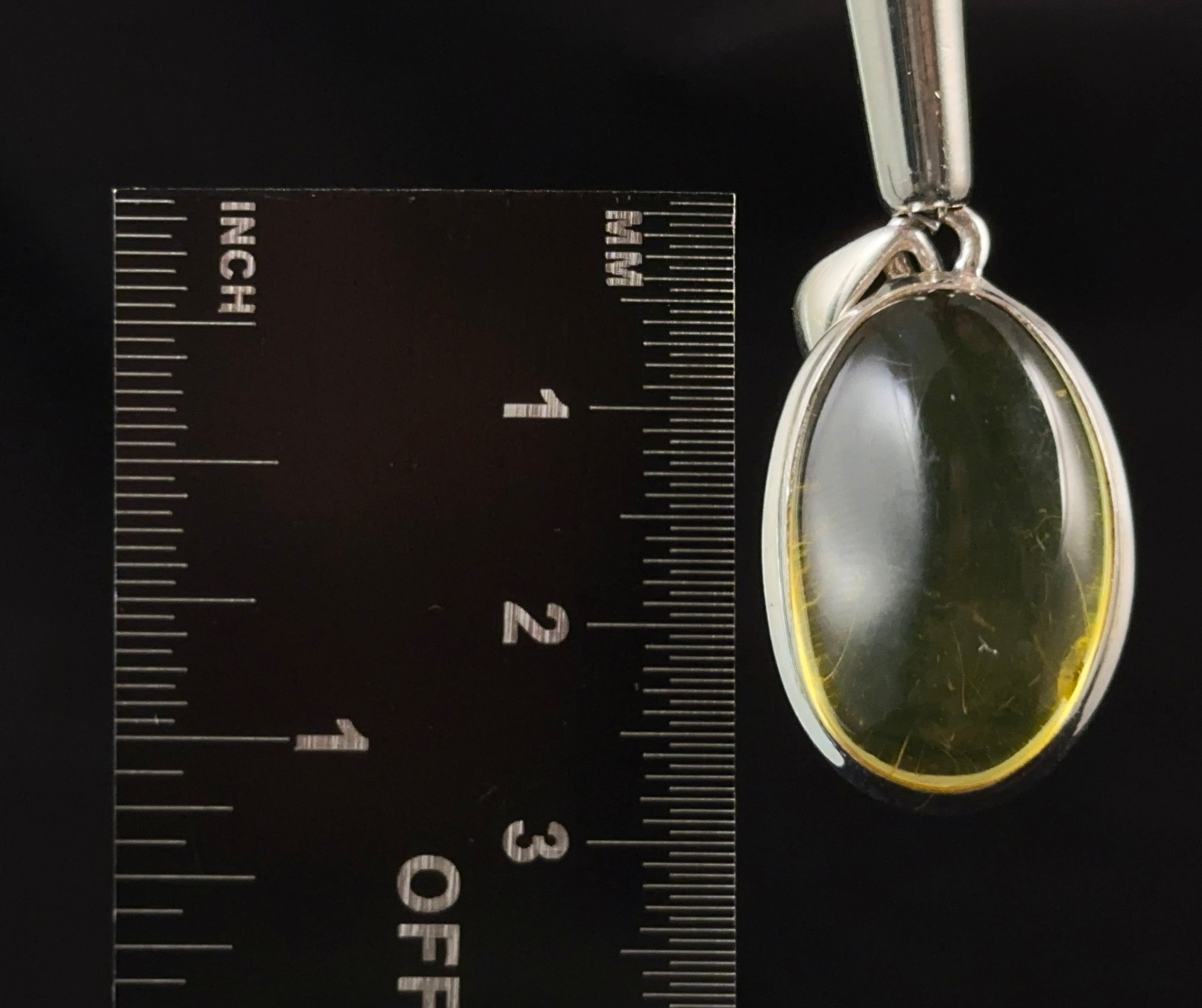 AAA Grade Amber Pendant in Sterling Silver with Healing Crystal - Elegant Fine Jewelry for Women | Perfect for Meditation, Energy Healing & Fashion Accessories