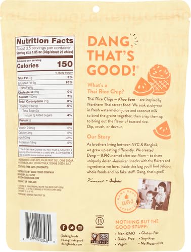 Gluten-Free Dang Thai Rice Chips - Healthy Snack for On-the-Go