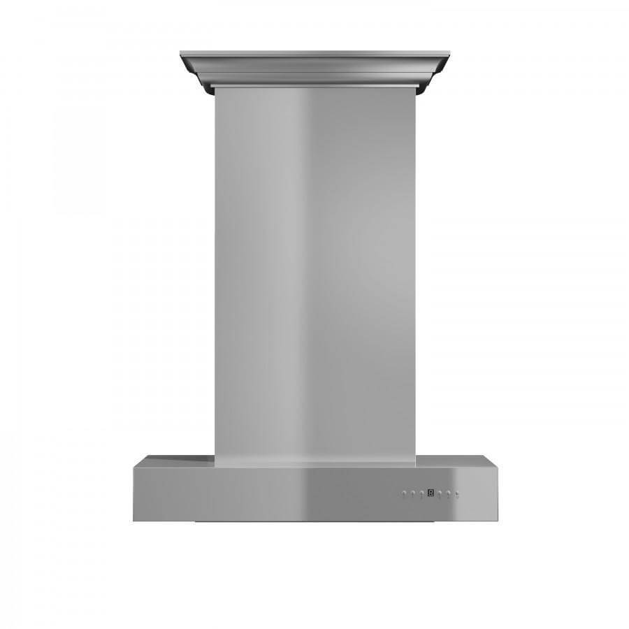 ZLINE 30 Inch Stainless Steel Professional Wall Mount Range Hood with Crown Molding - KECOMCRN 30 | Powerful Kitchen Ventilation for Home Cooking & Baking