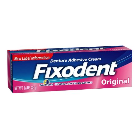 Fixodent Denture Adhesive Cream - Original Strong Hold Formula, 1.4 oz (1 Count) - Secure Fit for Dentures All Day - Ideal for Eating, Speaking & Smiling Confidently