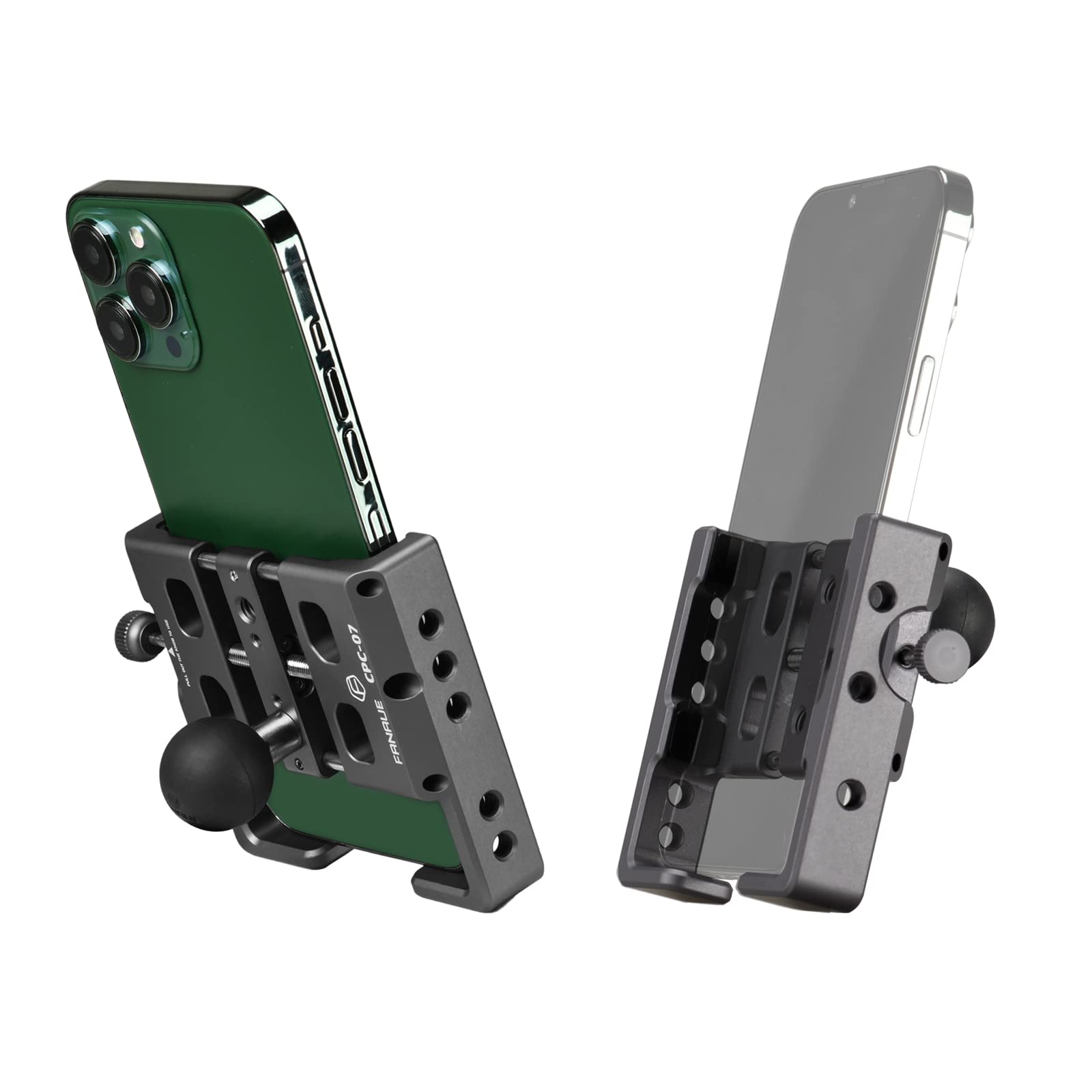 FANAUE Universal Aluminum Alloy Phone Mount with 1'' Ball - Compatible with Smartphones 2.3