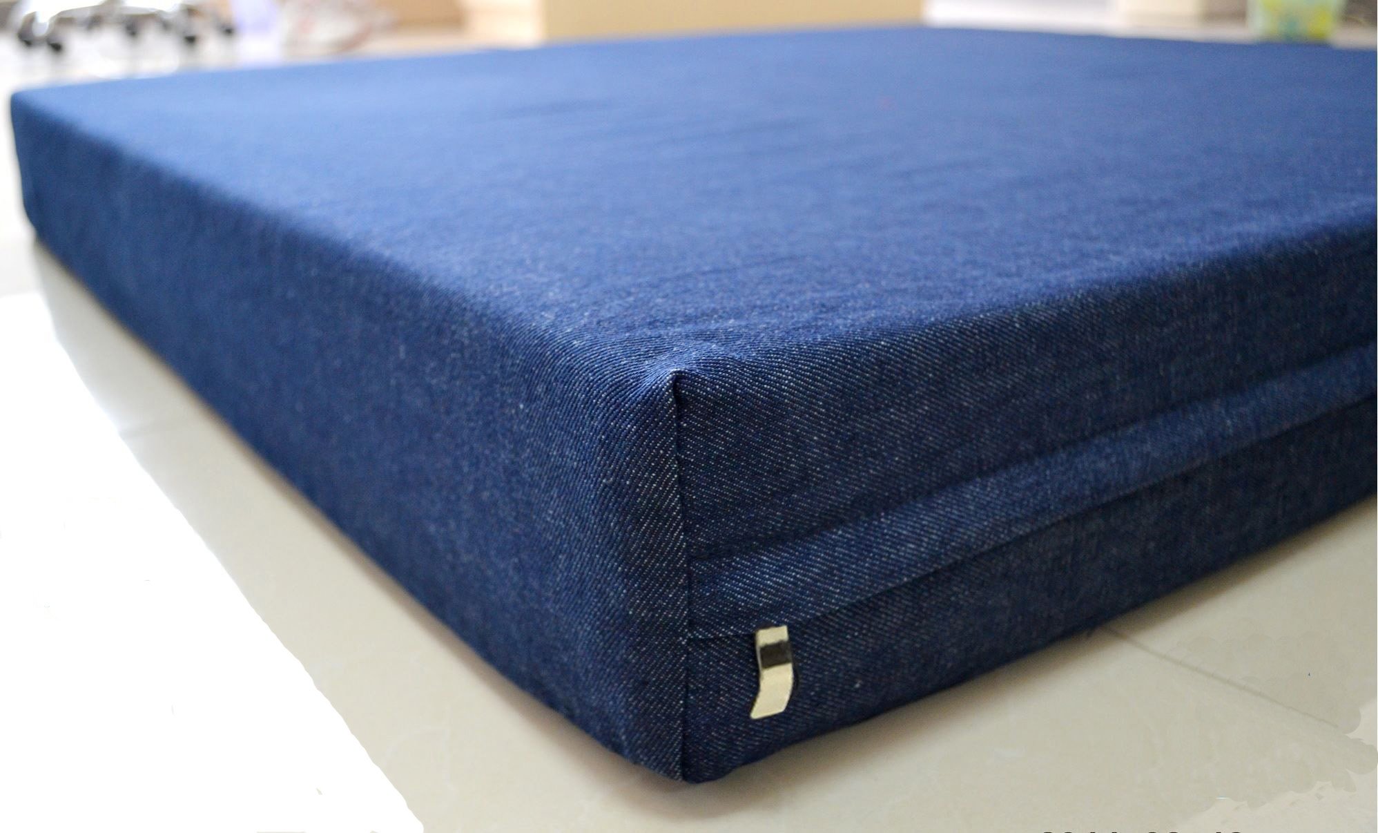 Premium Orthopedic Memory Foam Dog Bed for Small to Extra Large Dogs - Removable Denim Cover, Waterproof Liner & Free Bonus Replacement Case - Ideal for Home, Office & Travel Use