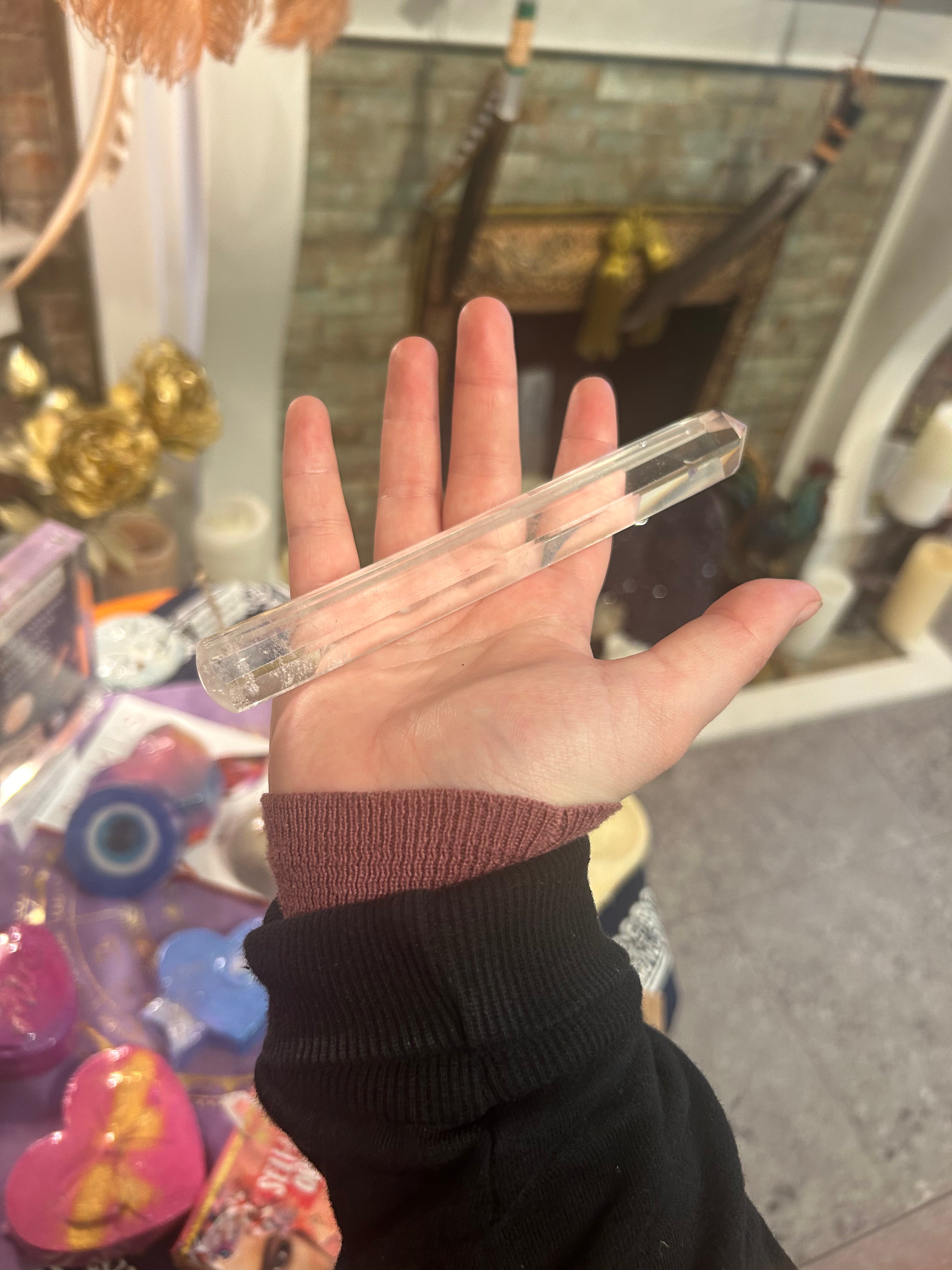 Lemurian Quartz Wands - Single Point Crystal Healing Tool for Meditation, Energy Work & Spiritual Growth | Perfect for Reiki, Chakra Balancing & Home Decor