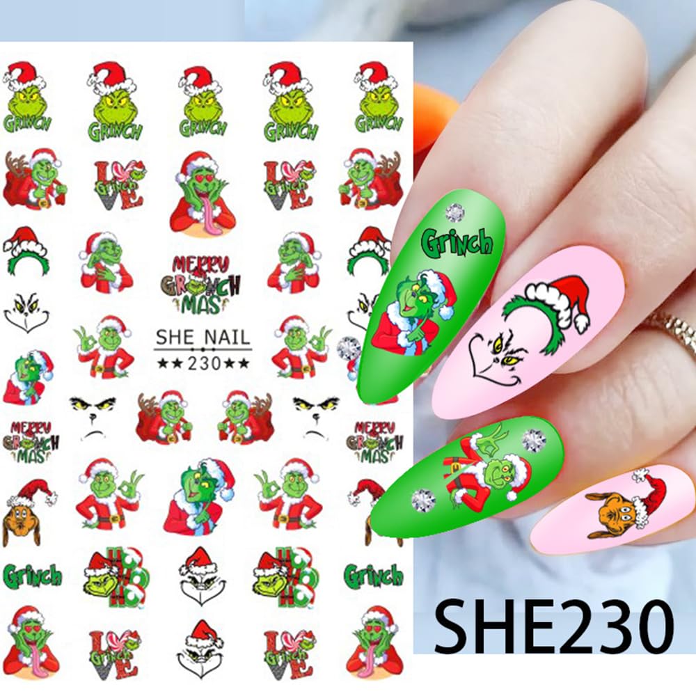 Christmas Nail Art Stickers - 3D Holiday Designs for Women | Party & Gift