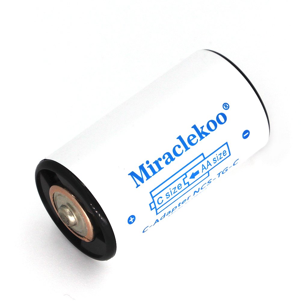 6 Pack C Size Battery Spacers - AA to C Battery Adapter for Sanyo Eneloop & Other AA Batteries | Perfect for Flashlights, Toys & Electronics | Durable C Battery Converter