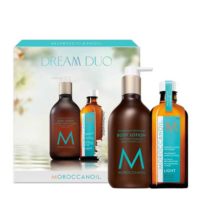 Moroccanoil Dream Duo Light Gift Set - Hydrating Hair Care with Argan Oil - Perfect for Gifting & Travel (Shampoo & Conditioner Set)