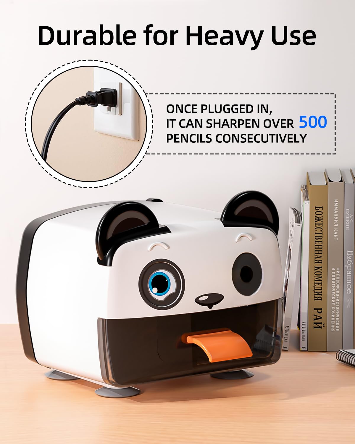 ZMOL Heavy Duty Electric Pencil Sharpener - Auto-Stop Safety Design for Classroom & Home Use, Works with No.2 & Colored Pencils - Perfect for Students, Teachers & Artists | School Supplies, Office & Crafting Essential