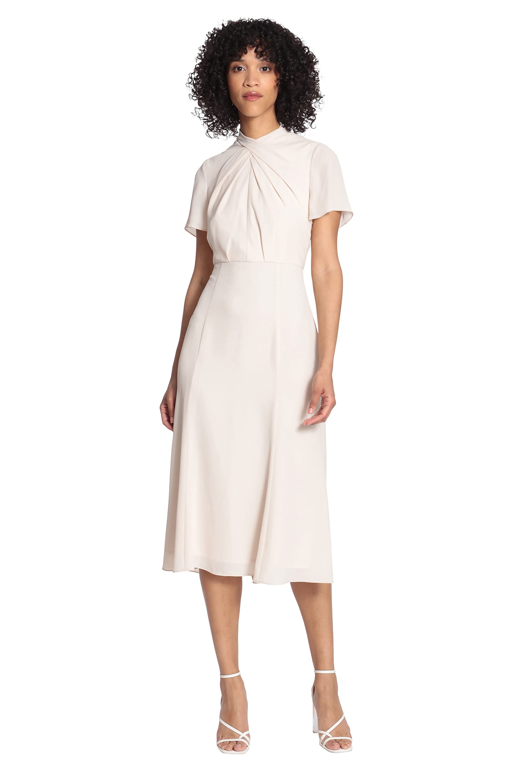 Maggy London Women's Sophisticated Twist Neck Detail Dress for Work, Office, Career, Special Occasions & Events - Elegant Guest Outfit for Weddings, Parties & Professional Meetings
