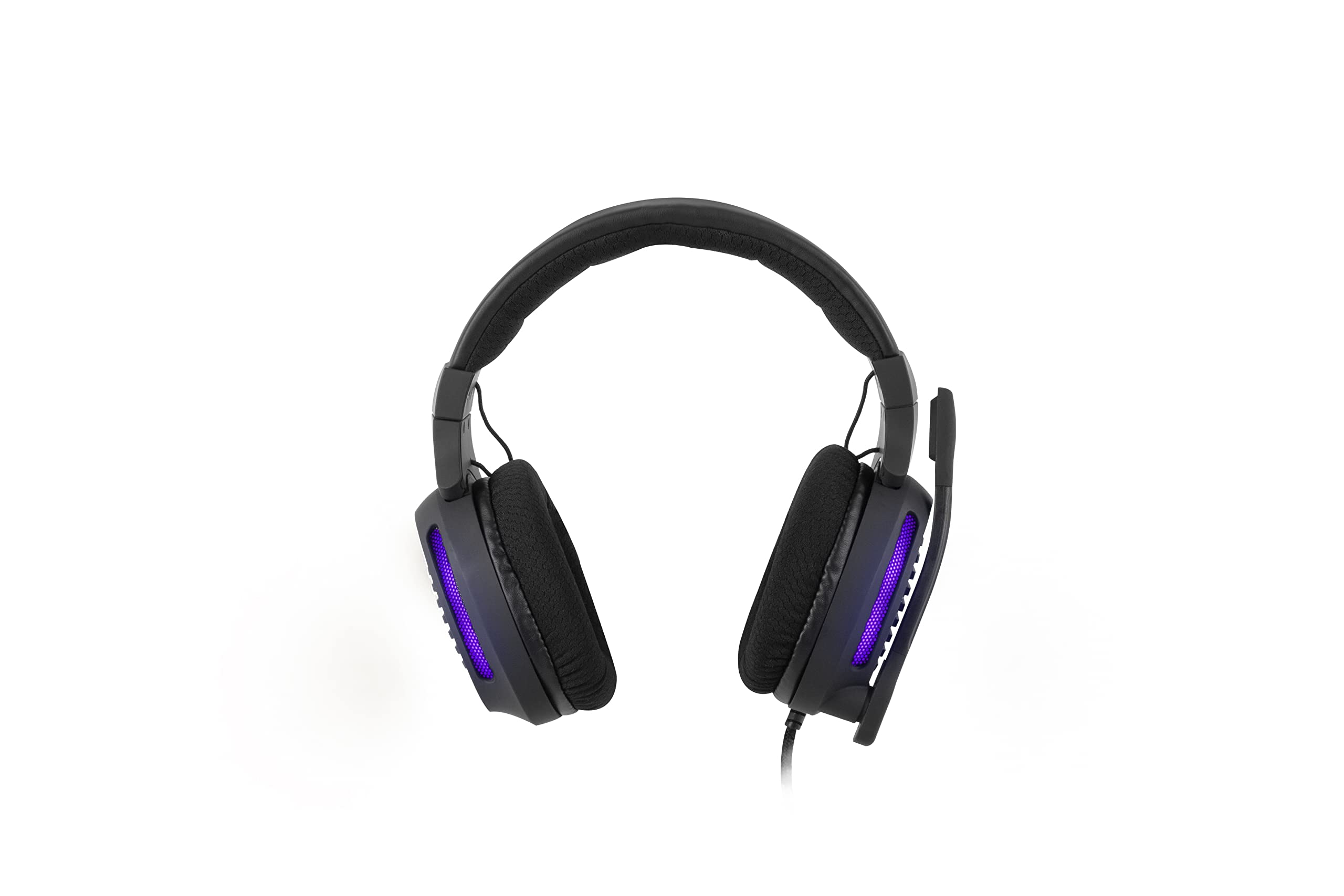 Millennium Gaming Headset with 3.5mm Jack, Noise Cancelling Mic & LED Lights - PS5, Xbox, PC Compatible Headphones for Pro Gamers - Perfect for FPS, Streaming & Esports (Black)