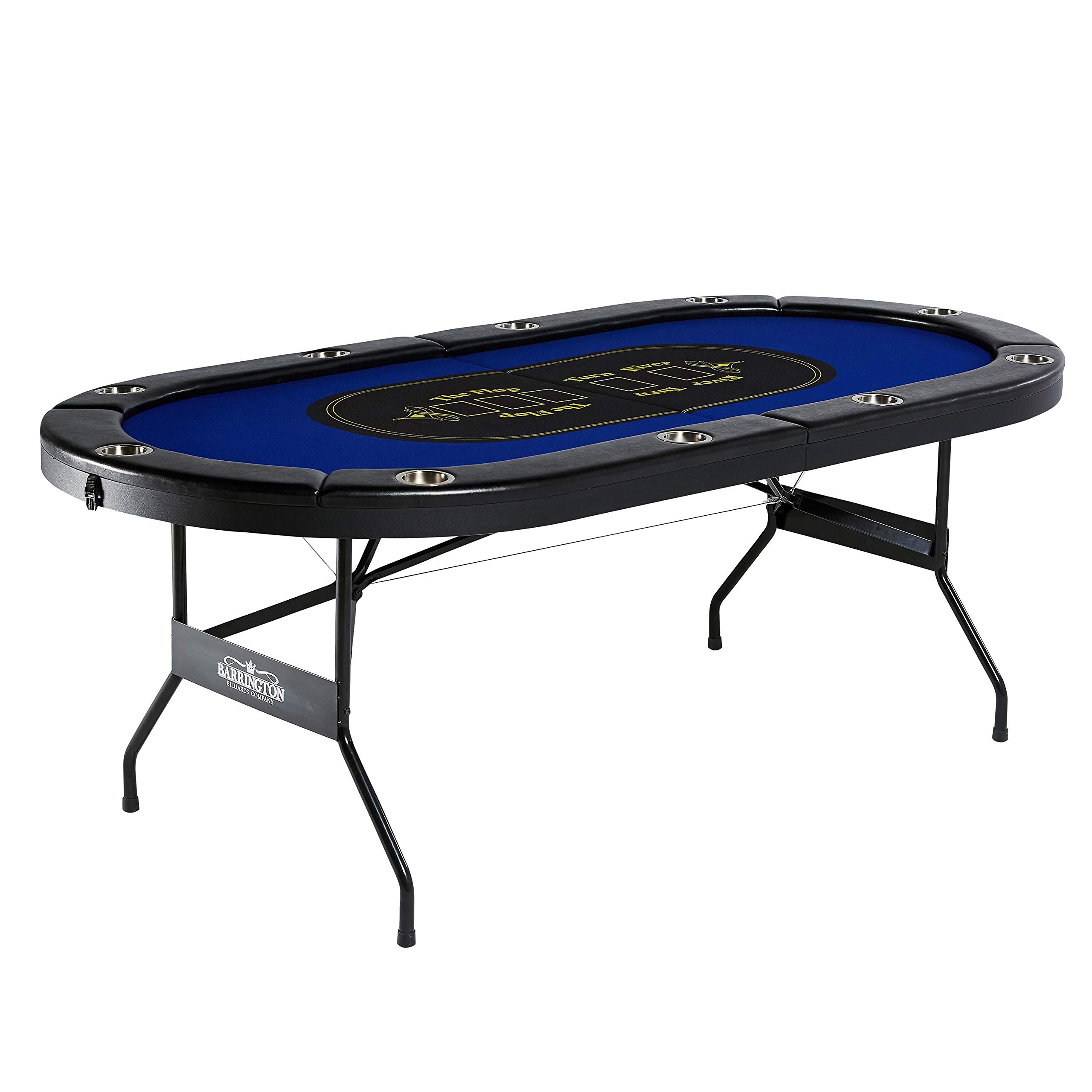 Barrington Folding Poker Table & Table Top Set - Durable Padded Rail with Felt Surface for Texas Hold'em, Blackjack & Casino Nights | Multi-Style Convertible Game & Dining Table for Home, Parties & Game Rooms
