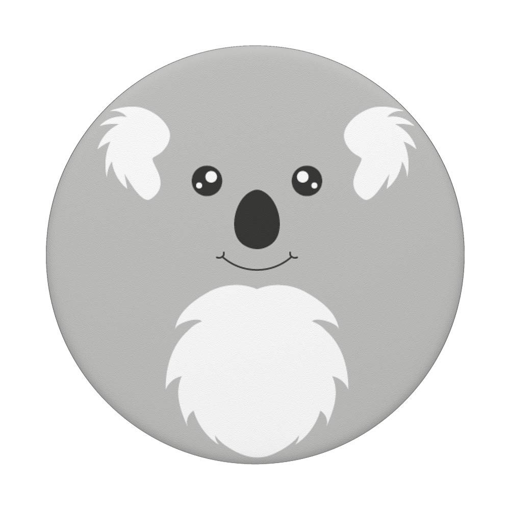 Adorable Koala Bear Face Design | Australia Animal PopSockets PopGrip - Swappable Phone Grip for iPhone, Samsung & Tablets - Perfect for Travel, Work & Everyday Use