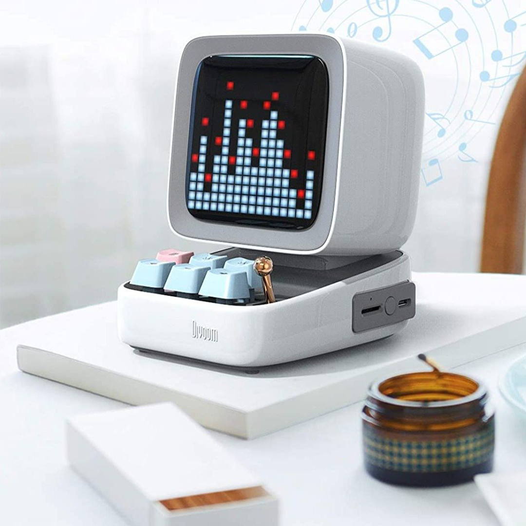 Divoom Ditoo Pro Retro Pixel Art LED Bluetooth Speaker - Portable Wireless Speaker with Customizable Display, FM Radio & Alarm Clock - Perfect for Home, Office & Gaming Room Decor