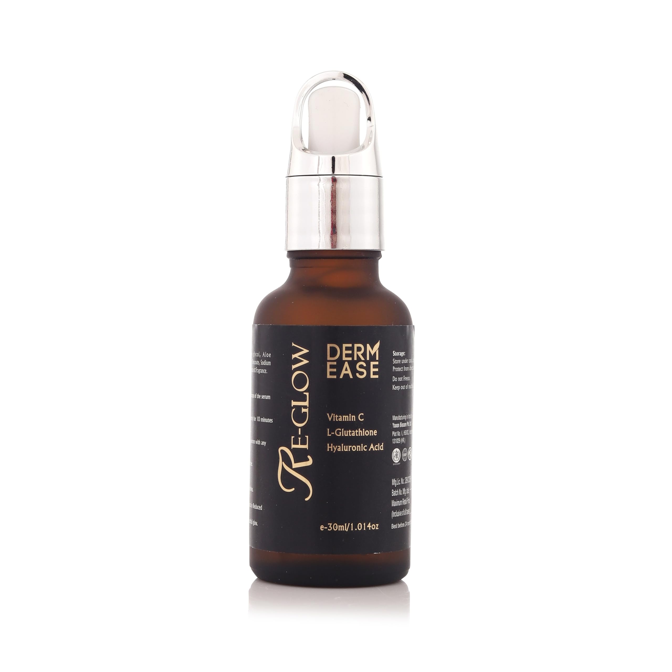 Derm Ease Re Glow Anti-Aging Face Serum - Reduces Wrinkles & Blemishes, Soothes Sunburn for Radiant Skin - 30ml - Perfect for Night Routine & Travel Skincare
