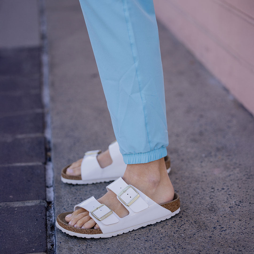 Everywhere Joggers for Women - Soft Stretch Aqua Blue Lounge Pants | Comfortable Casual Wear for Running, Yoga & Home Relaxation