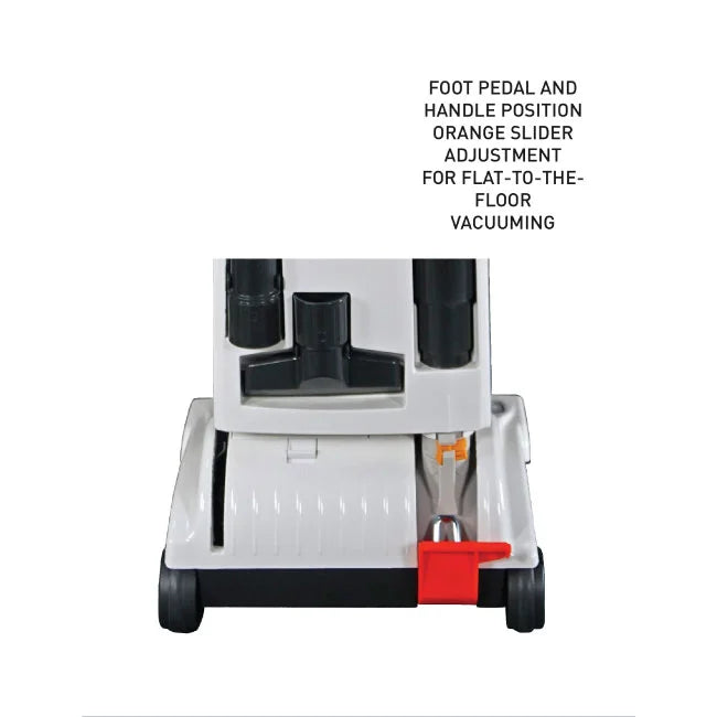 SEBO 90506AM Automatic X4 Boost White Vacuum Cleaner - Powerful Suction for Pet Hair, Hardwood Floors & Carpets - Ideal for Home Cleaning & Allergy Relief