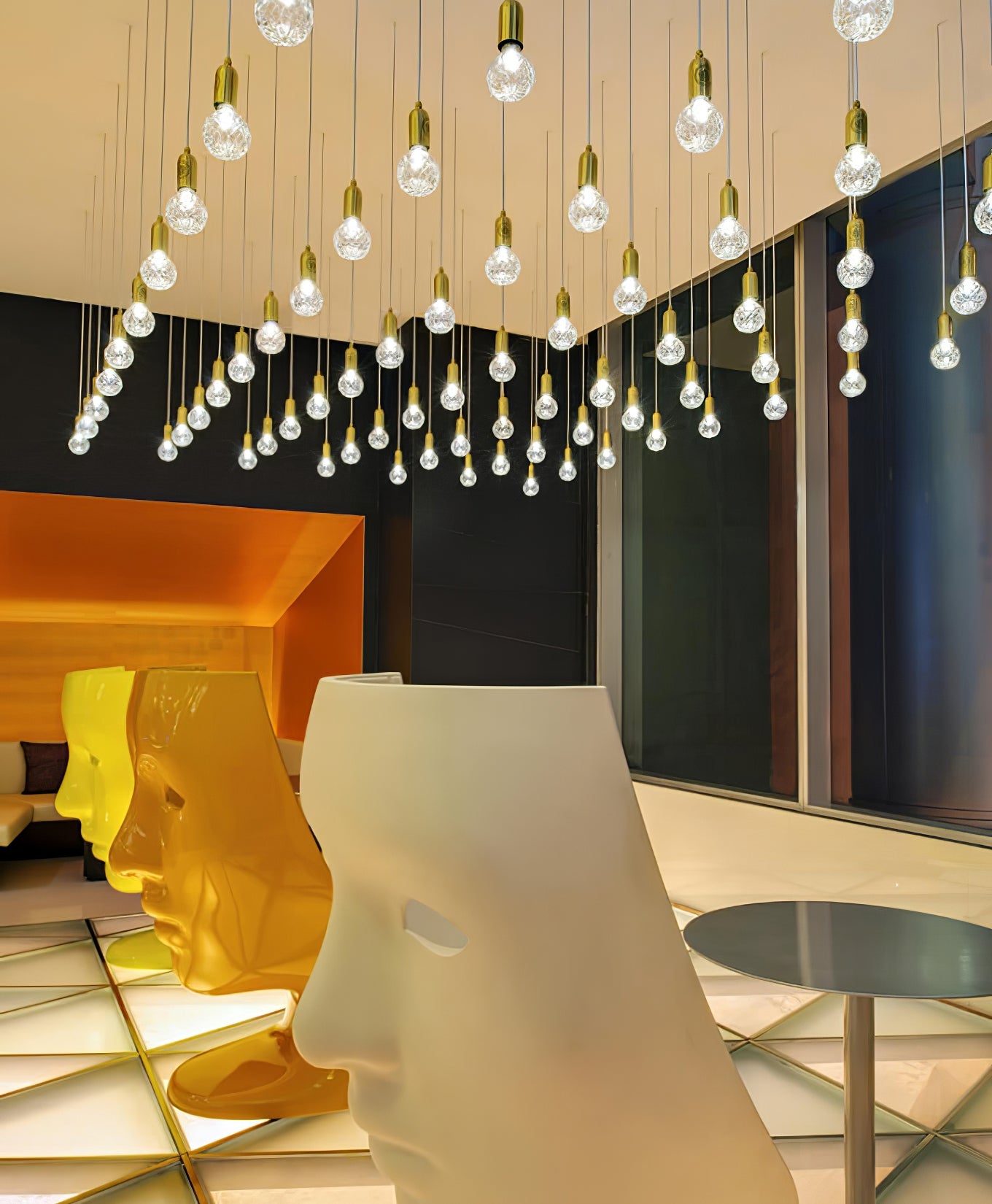 Crystal Bulb Pendant Light - Elegant Glass Ceiling Lighting Fixture for Dining Room, Kitchen Island & Bedroom Decor