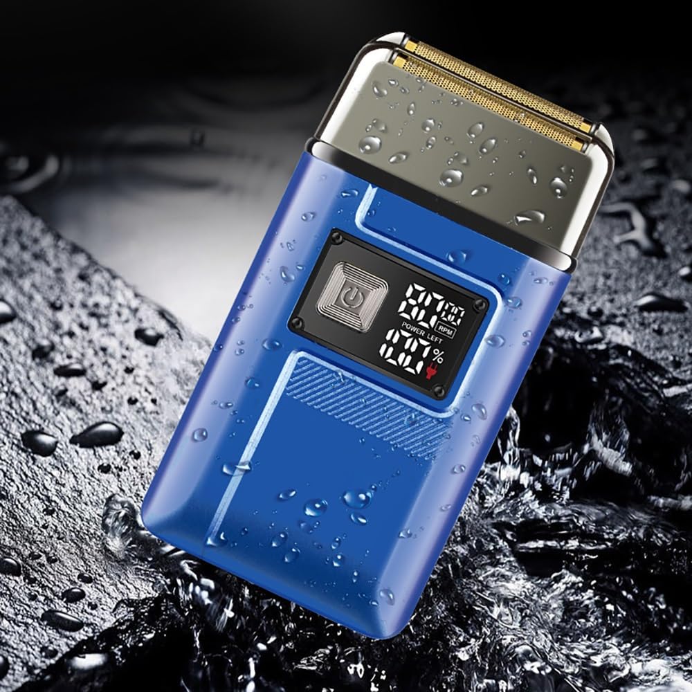 Premium Electric Razor for Men - Double Foil Shaver with 8000RPM Motor, IPX6 Waterproof Bald Head & Beard Trimmer for Ultra-Close Shave - Perfect for Travel, Gym & Daily Grooming Routine