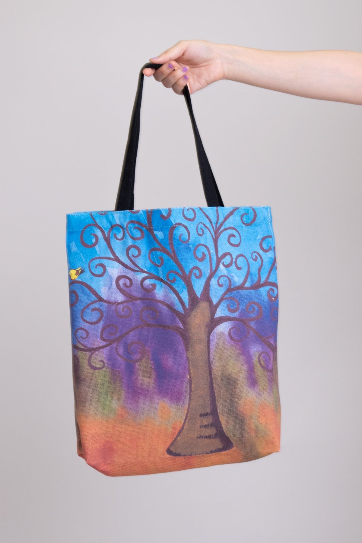 Stylish Okanagan Cotton Tote Bag - Eco-Friendly Artwork Print Reusable Shopping Bag for Groceries, Beach & Daily Use