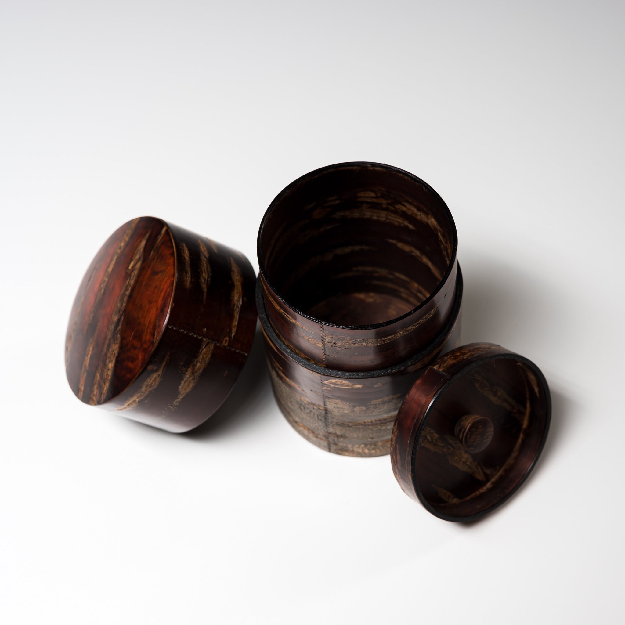 Premium Tomioka Cherry Bark Tea Caddy Bokashi - Handcrafted Japanese Birchwood Tea Storage Container - Perfect for Matcha, Loose Leaf Tea & Coffee Storage - Elegant Tea Ceremony & Home Decor Accessory