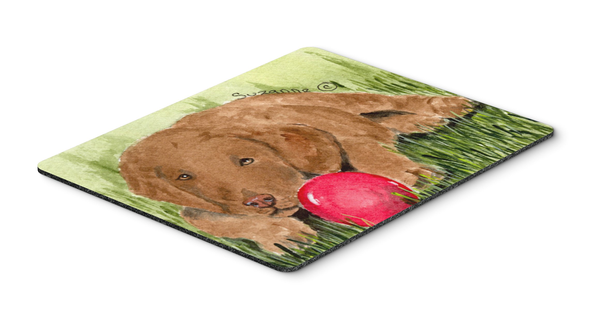 Caroline's Treasures SS8684MP Curly Coated Retriever Mouse Pad - Large Washable Non-Slip Desk Mat for Home Office, Gaming & Computer Work - Perfect Gift for Dog Lovers - Great for Protecting Desks from Heat & Scratches