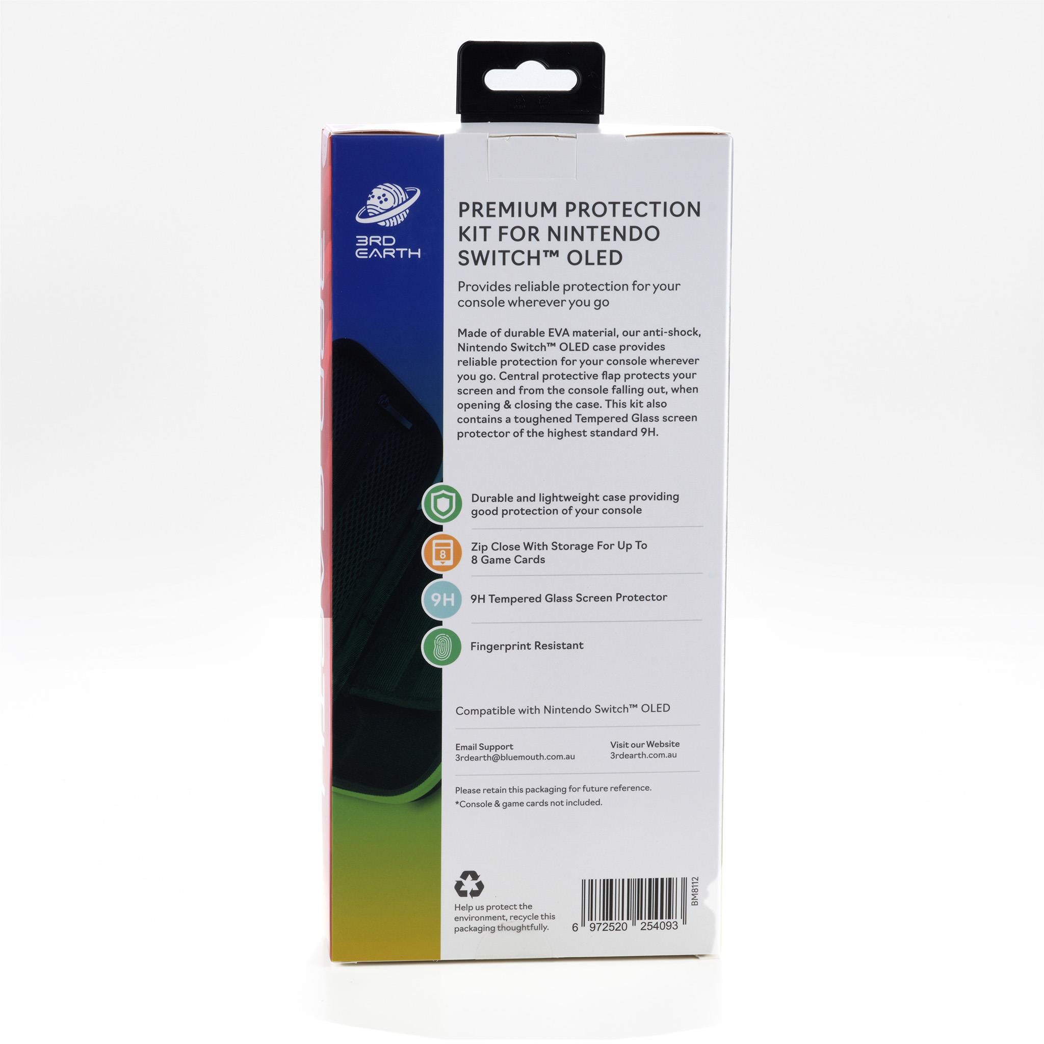 3rd Earth Premium Protection Kit for Nintendo Switch™ OLED - Screen Protector & Full-Body Case - Perfect for Travel, Gaming on the Go & Console Protection