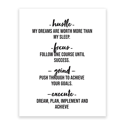 Motivational Wall Art & Inspirational Office Posters - Modern Business Wall Decor for Office, Workplace & Home - Perfect for Boosting Productivity & Creating Positive Work Environment