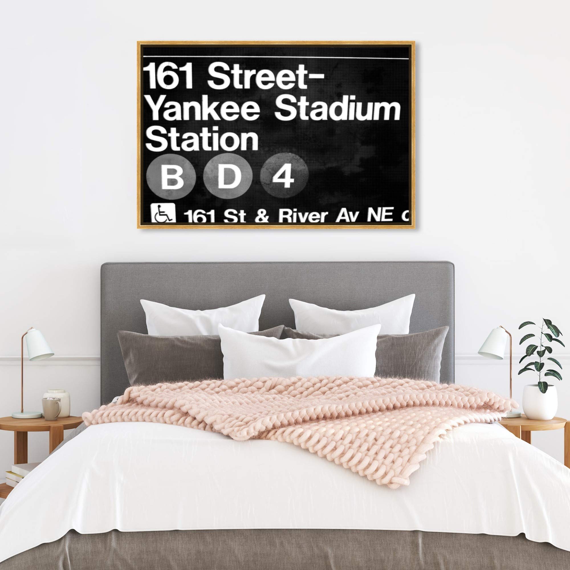 Yankee Stadium Framed Wall Art Canvas Print - New York City Skyline Decor for Home, Office & Gifts | USA Cities & Landmarks Collection