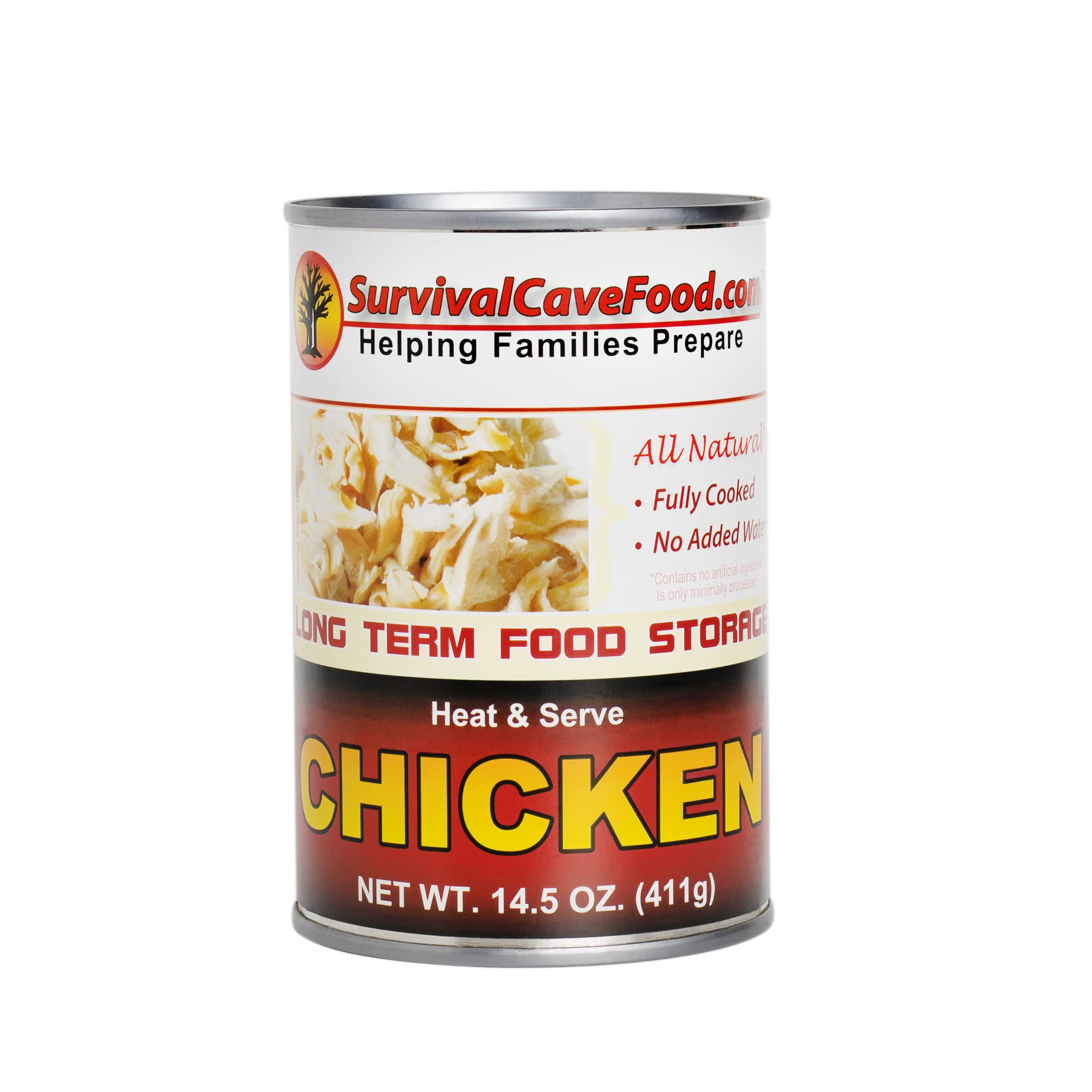 SurvivalCaveFood Canned Chicken - 12 Cans (28oz Each) | Emergency Food Supply, Long Shelf Life, Non-GMO | Perfect for Camping, Prepping & Disaster Preparedness