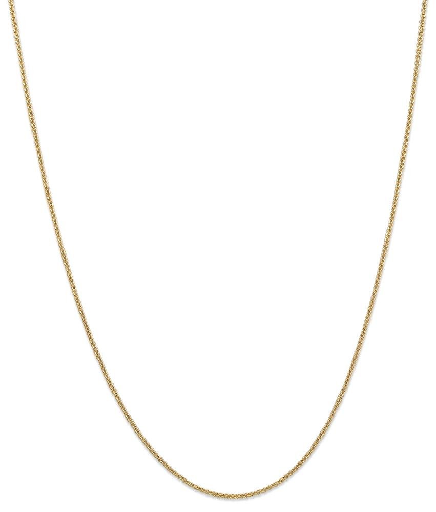 14K Solid Yellow Gold 1.4mm Round Link Cable Chain Necklace for Women - Dainty Delicate Layering Necklace Jewelry Gift for Her, Perfect for Everyday Wear & Special Occasions