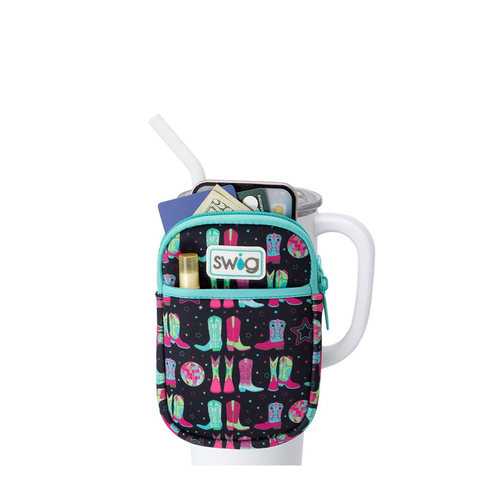 Disco Cowgirl Mega Mug Pouch - Large Insulated Tumbler Holder for Women | Perfect for Concerts, Rodeos & Western Themed Parties