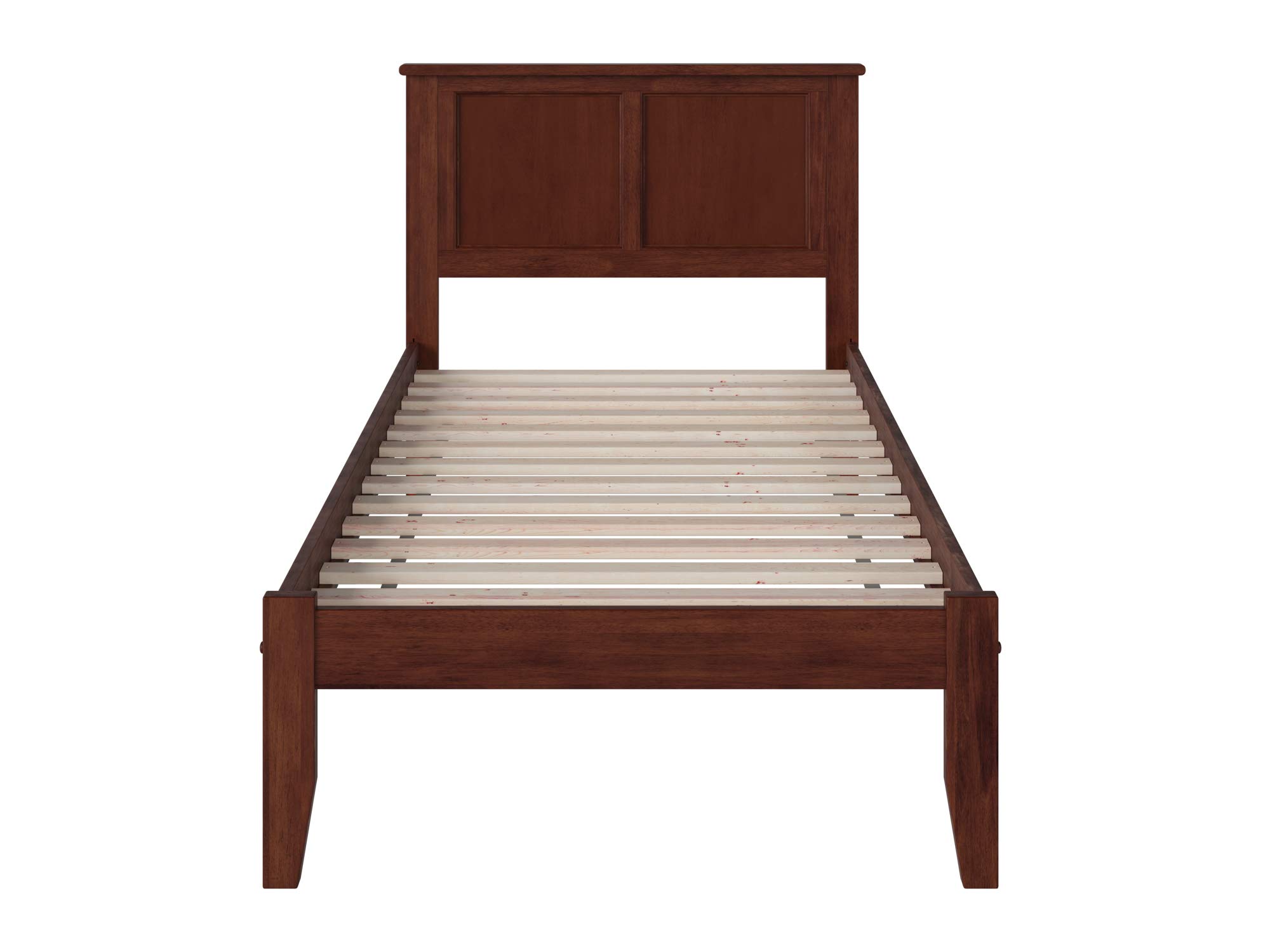 AFI Madison Twin Platform Bed Frame with USB Charging Ports - Solid Walnut Wood for Modern Bedrooms, Kids' Rooms & Guest Rooms