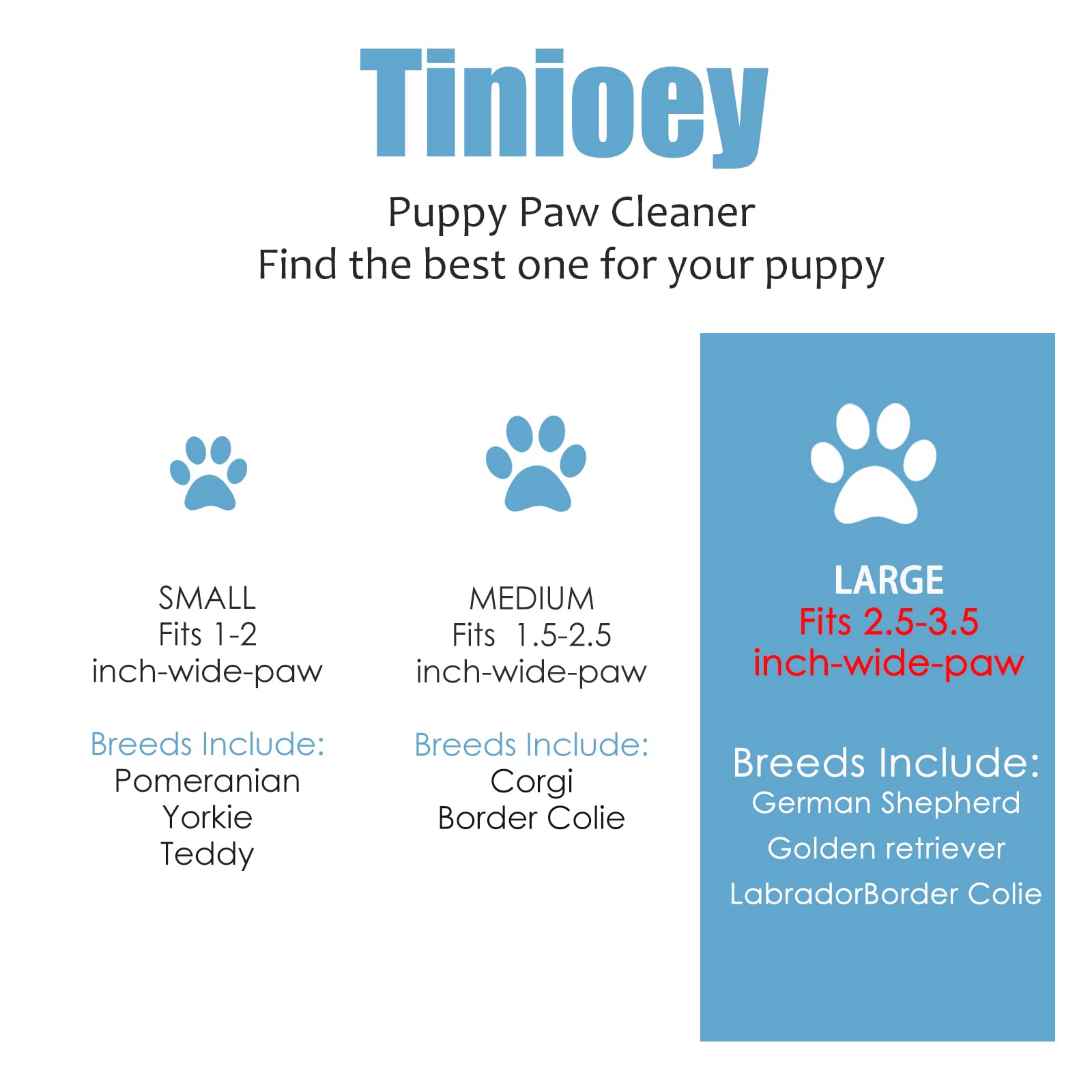 Dog Paw Cleaner for Large Dogs - Includes 3 Washable Towels & Bath Brush | Muddy Paw Washer & Pet Foot Cleaner | Perfect for Post-Walk Cleaning, Grooming & Outdoor Adventures