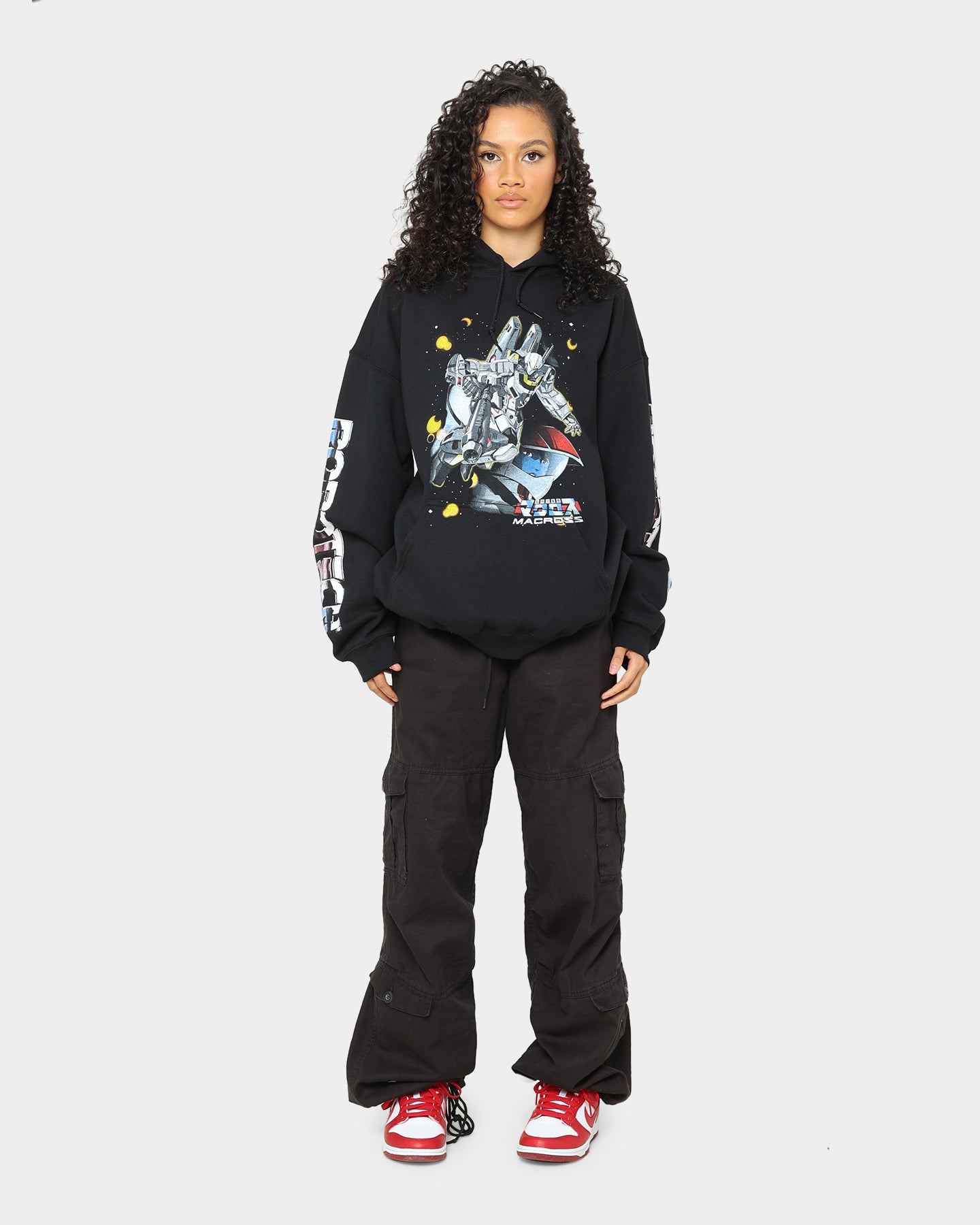 Robotech Macross Saga Hoodie - Black | American Thrift | Anime Streetwear for Cosplay & Casual Wear