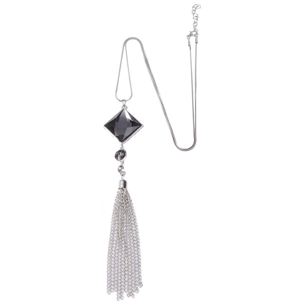 Elegant Long Pearl Necklace for Women - Luxury Crystal Pendant Sweater Necklace, Fashion Charm Jewelry Gift for Her - Perfect for Parties, Weddings & Date Nights