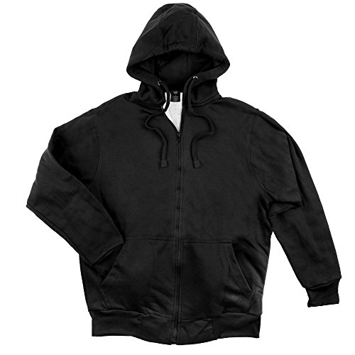 North 15 Men's Hooded Sweatshirt - Waffle Knit Thermal Lined Zip Up Fleece Jacket for Winter Outdoor Activities & Casual Wear