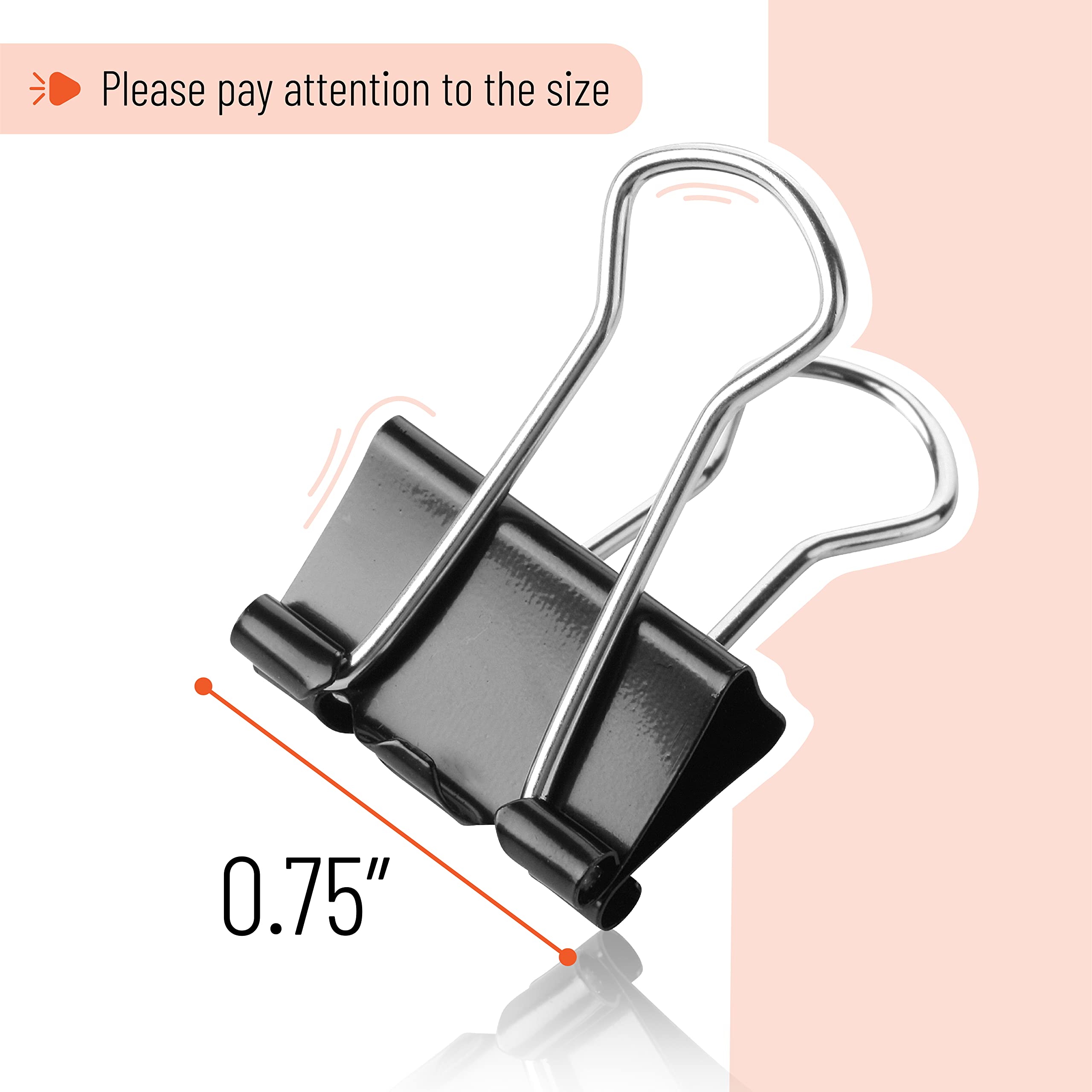 Mr. Pen Small Binder Clips 0.75 Inch, 50-Pack Black Mini Paper Clips for Office Documents, School Projects, Crafting & Organizing Papers
