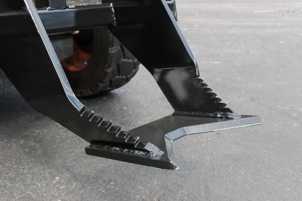 Blue Diamond® Skid Steer Tree Grubber Attachment - Heavy Duty Brush & Root Removal Tool for Land Clearing & Forestry Work