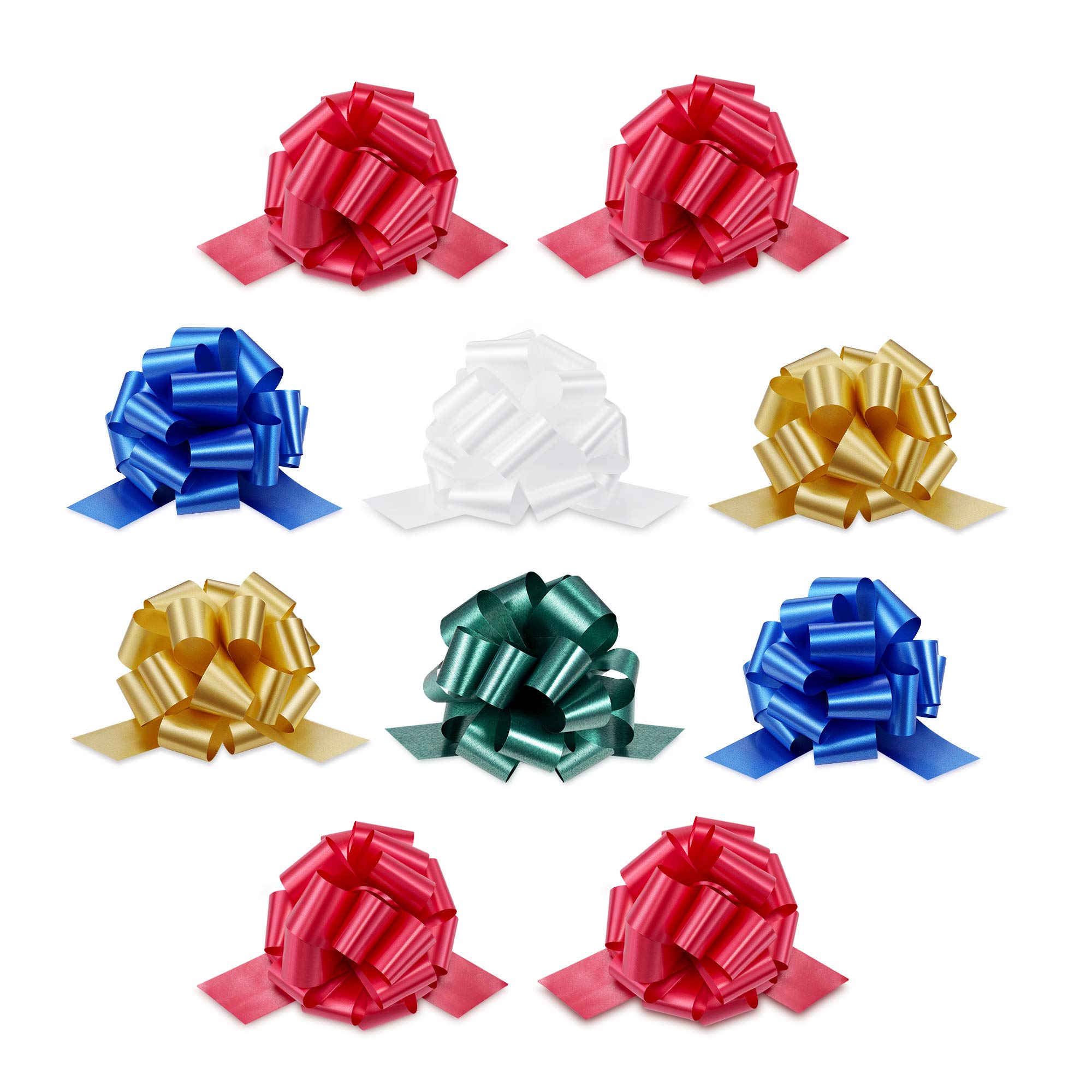 5 Inch Pull Bows for Gifts (50pcs) - Christmas & Present Wrapping Ribbons