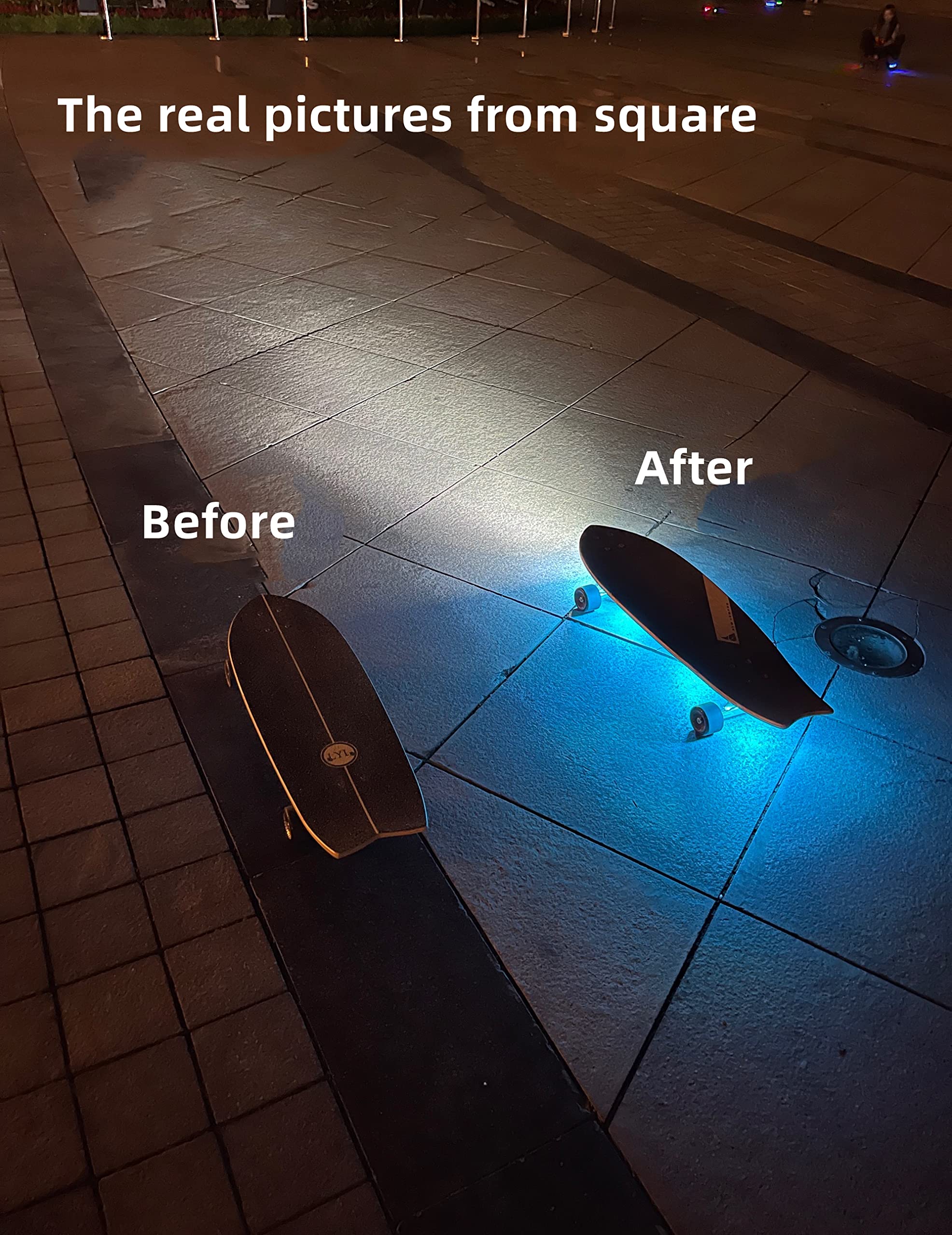 Best LED Skateboard Underglow Lights - Waterproof & Durable Skateboard Accessories for Night Riding | Perfect Gift for Skateboarders & Scooter Riders | Ideal for Street Skating, Longboarding & Night Commuting