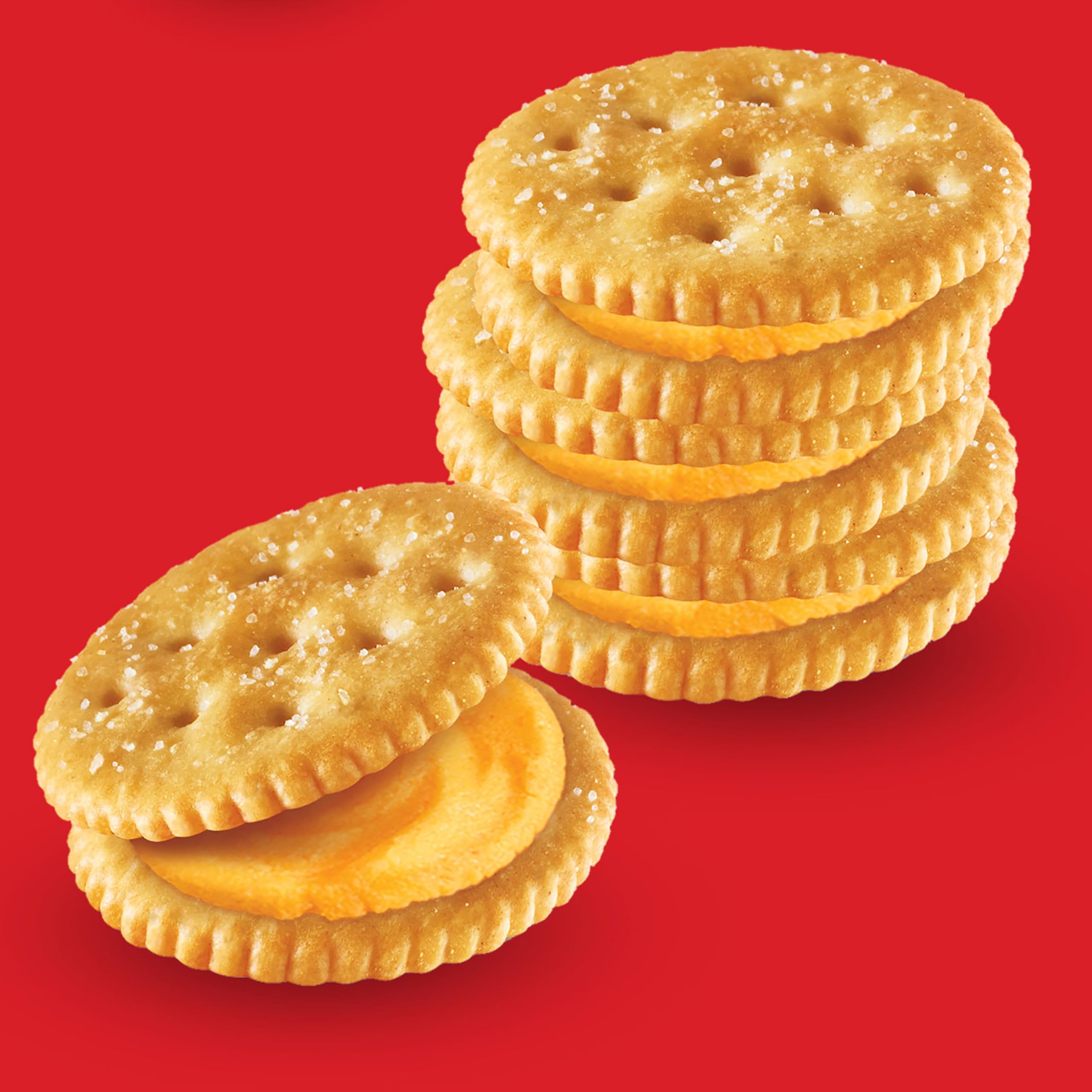 RITZ Cheese Sandwich Crackers - 112 Individually Wrapped Snack Packs (14 Boxes, 6 Crackers Each) - Perfect for School Lunches, Office Snacks & On-the-Go Treats