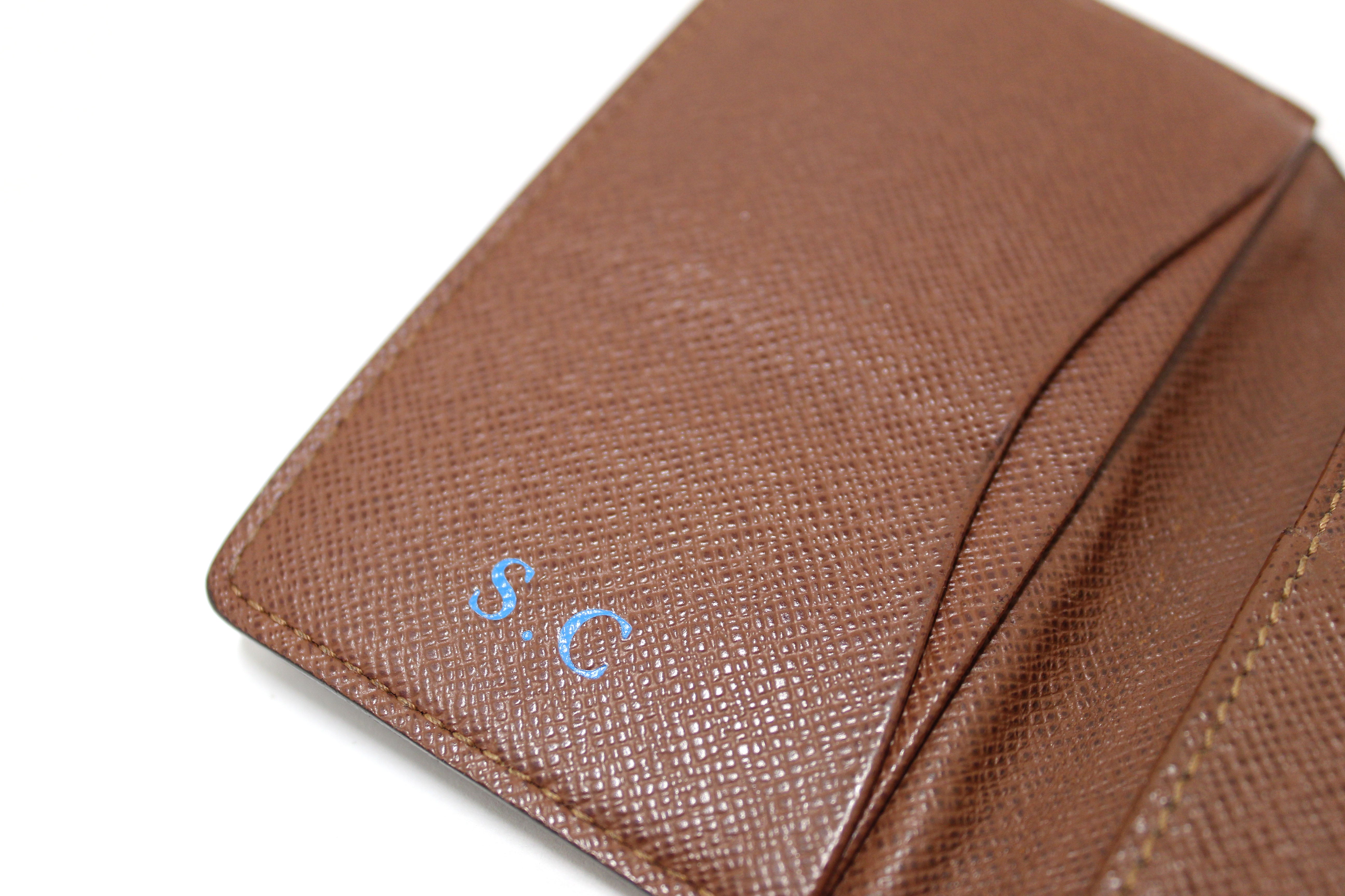 Authentic Louis Vuitton Monogram Canvas Pocket Organizer Wallet - Slim Card Holder for Men & Women | Perfect for Business Cards, Credit Cards & ID (Gift Idea for Travel & Everyday Use)