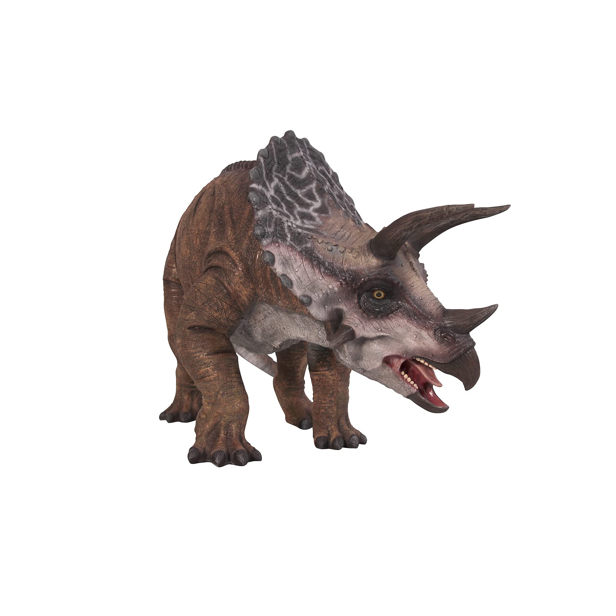 Design Toscano Triceratops Scaled Dinosaur Statue - Lifelike Prehistoric Dinosaur Decor for Home, Office, or Garden - Perfect for Dinosaur Lovers and Jurassic Themed Spaces