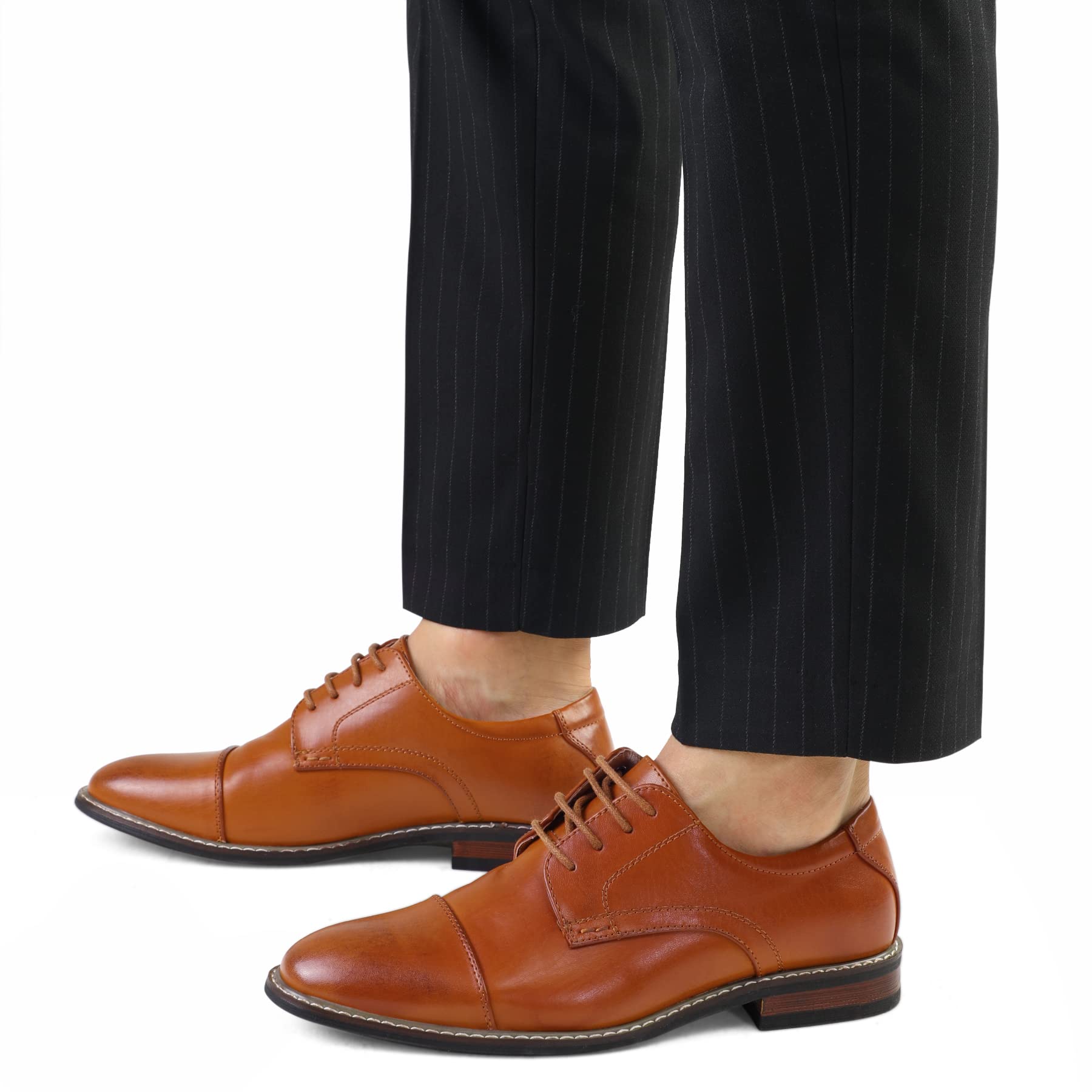 Men's Formal Dress Shoes | Classic Business Oxford Wingtip Lace-Up Shoes for Office, Wedding & Special Occasions