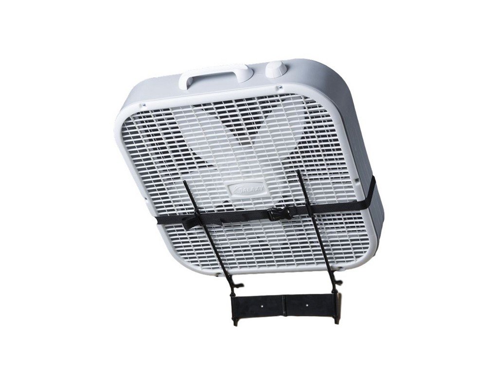 Tough 1 Standard Sized Box Fan Holder - Heavy Duty Metal Fan Mount for Home, Garage & Workshop - Secure Cooling Fan Bracket for Industrial & Residential Use
