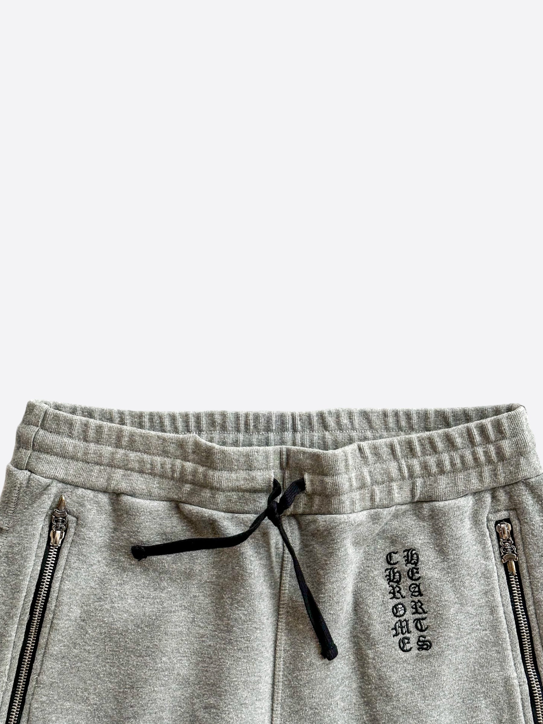Chrome Hearts Grey Cross Patch Shorts - Stylish Gothic Streetwear for Men & Women | Perfect for Casual Outfits, Concerts, and Night Out