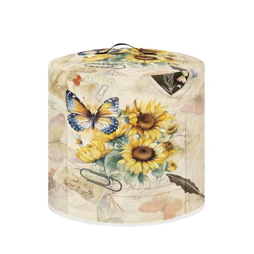 Vintage Butterfly Sunflower