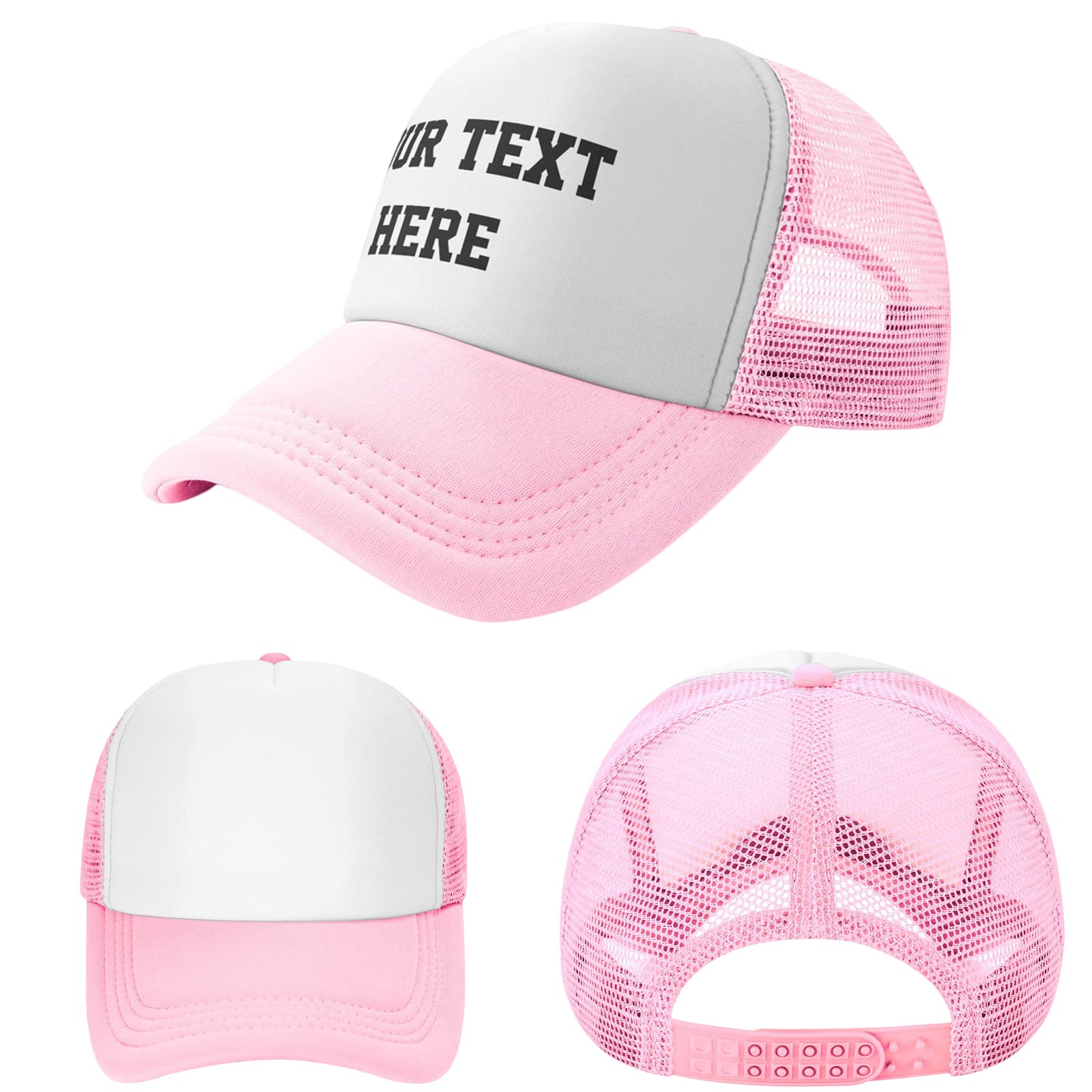 Custom Hats Personalized with Text & Photos - Baseball Cap & Trucker Hat for Men & Women - Create Your Unique Design - Perfect for Gifts, Sports Events & Brand Promotions